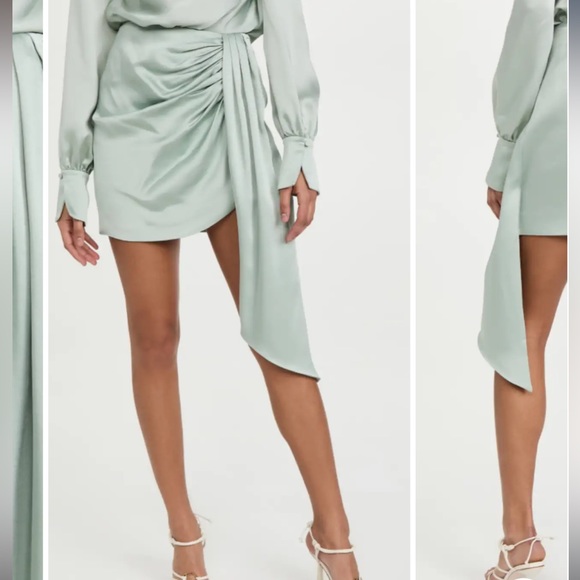 Jonathan SIMKHAI Mae Classic Draped Mini Skirt - Picture 5 of 16